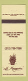 Matchbook Cover - La Mangeoire New York City
