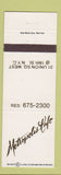 Matchbook Cover - Metropolis Cafe New York City