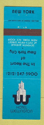 Matchbook Cover - Hotel Wellington New York City