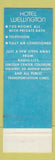 Matchbook Cover - Hotel Wellington New York City