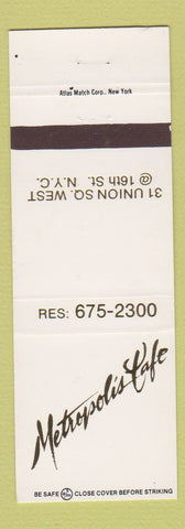 Matchbook Cover - Metropolis Cafe New York City