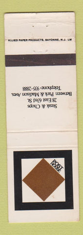 Matchbook Cover - Post House Steak Chops New York City WEAR