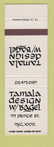 Matchbook Cover - Tamala Design with Bagel New York City