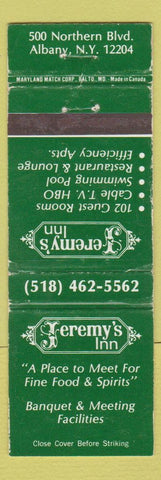 Matchbook Cover - Jeremy's Inn Albany NY WEAR