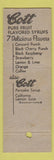 Matchbook Cover - Cott Fruit Syrups Drinks