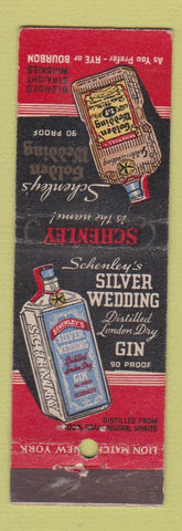 Matchbook Cover - Schenley Golden Wedding Whiskey Gin New York City