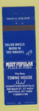 Matchbook Cover - The New Towne House Hotel Buffalo NY