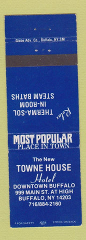 Matchbook Cover - The New Towne House Hotel Buffalo NY