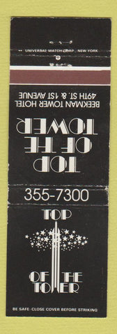 Matchbook Cover - Top of the Tower New York City WEAR