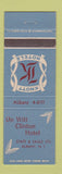 Matchbook Cover - De Witt Clinton Hotel Albany NY Knott