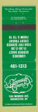 Matchbook Cover - Jeremiah's Tavern Rochester NY