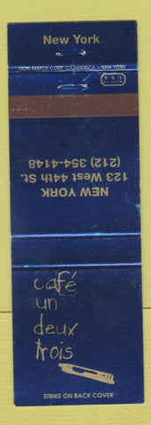 Matchbook Cover - Cafe un Deux Trois New York City