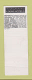 Matchbook Cover - Loews New York Hotel New York City