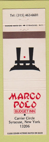 Matchbook Cover - Marco Polo Budget Inn Syracuse NY