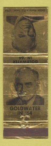 Matchbook Cover - Barry Goldwater for President 1964 WEAR