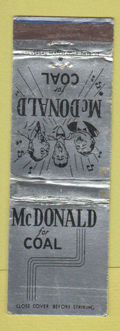 Matchbook Cover - McDonald Coal