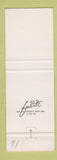 Matchbook Cover - Business Professional Arts Club Coconut Grove FL