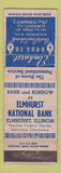 Matchbook Cover - Elhurst Drug IL National Bank ARROW WORN