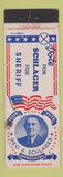 Matchbook Cover - Geo Schlager Sheriff Election WEAR
