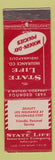Matchbook Cover - State Life Insurance