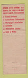 Matchbook Cover - State Life Insurance