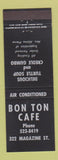 Matchbook Cover - Bon Ton Cafe
