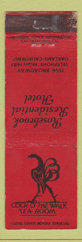 Matchbook Cover - Cock o the Walk Tea Room Rosebrook Hotel Oakland CA WEAR