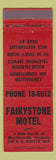 Matchbook Cover - Fairystone Motel Martinsville VA