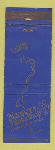 Matchbook Cover - Mayers Smoke Shop Tobacco Ithaca NY WORN