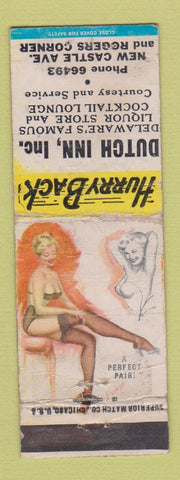 Matchbook Cover - Dutch Inn DE pinup WORN