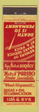 Matchbook Cover - Notch Parino Brake Repair