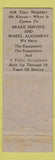 Matchbook Cover - Notch Parino Brake Repair