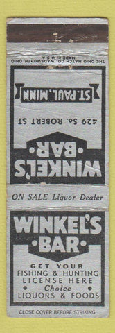 Matchbook Cover - Winkel's Bar St Paul MN WEAR