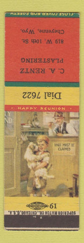 Matchbook Cover - CA Rentz Plastering Cheyenne WY Grier Lumber