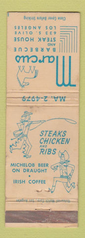 Matchbook Cover - Marcus BBQ Los Angeles CA WEAR