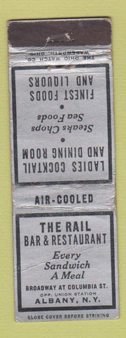 Matchbook Cover - The Rail Restaurant Albany NY WORN