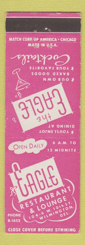 Matchbook Cover - Eagle Restaurant Wilmington DE