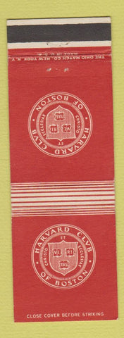 Matchbook Cover - Harvard Club of Boston MA