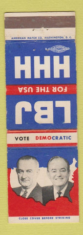 Matchbook Cover - Lyndon B Johnson for President Hubert Humphrey