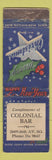 Matchbook Cover - Colonial Bar Christmas WORN