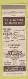 Matchbook Cover - Atlas Auto Finance Columbia SC