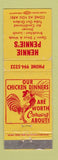 Matchbook Cover - Hennie Pennie's Restaurant Clearlake Highlands CA WEAR