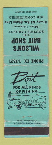 Matchbook Cover - Wilson's Bait Shop WORN