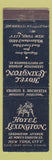 Matchbook Cover - Hotel Lexington New York City