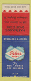 Matchbook Cover - Peters Shoes Hartmann's Arlington Heights IL BOBTAIL