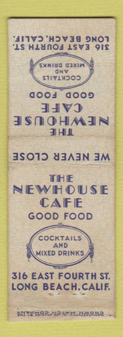 Matchbook Cover - Newhouse Cafe Long Beach cA WEAR BOBTAIL