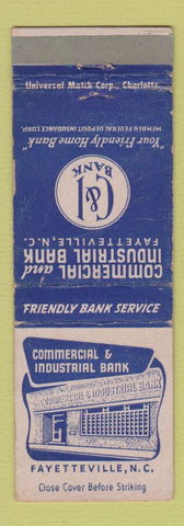 Matchbook Cover - Commercial & Industrial Bank Fayetteville NC WEAR