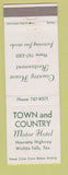 Matchbook Cover - Town and Country Motor Hotel Wichita Falls TX