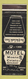 Matchbook Cover - Motel Monte Cristo Grenada MS