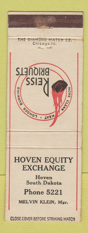 Matchbook Cover - Reiss Coal Hoven Equity Exchange Hoven SD